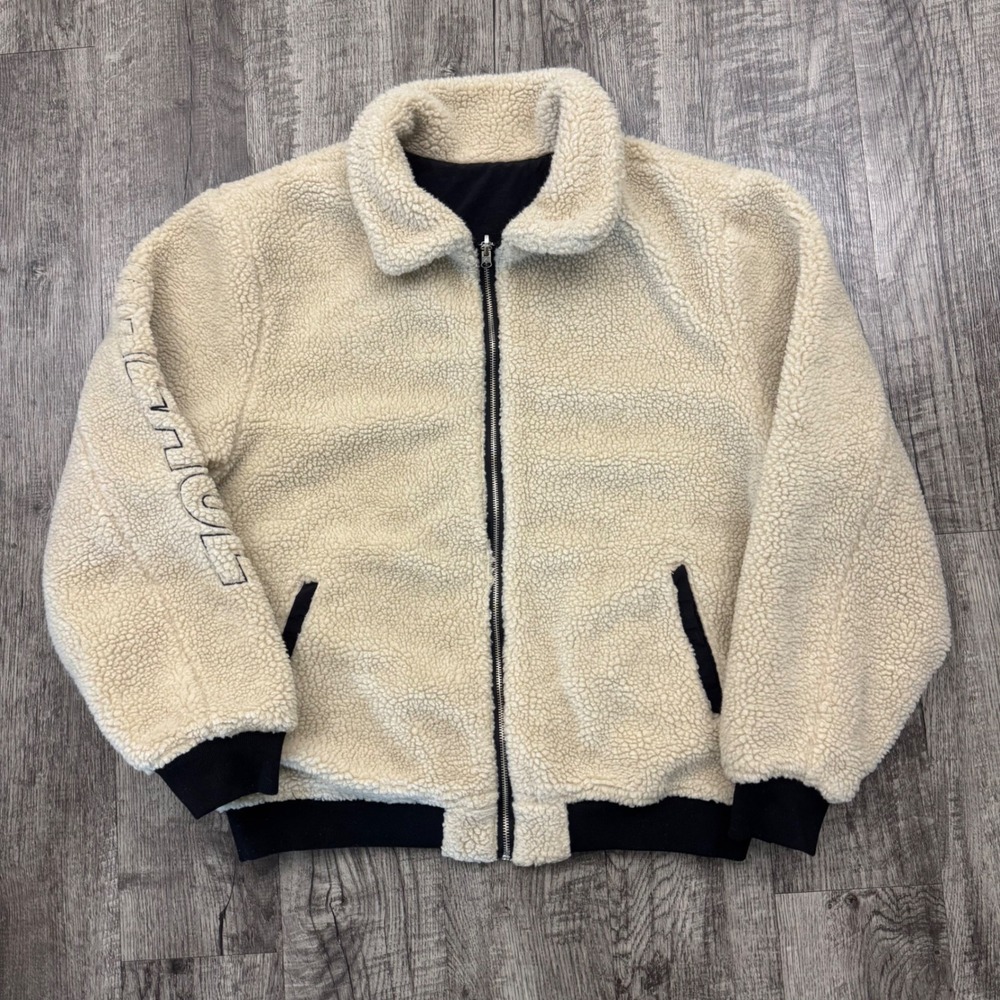Palace Skateboards Sherpa Nylon Reversible Reverso Zip Jacket L